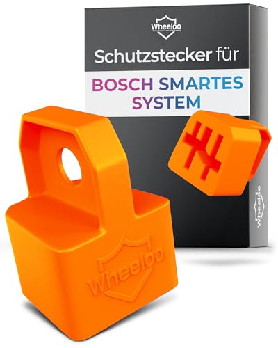 WHEELOO E-Bike Kontaktschutz Abdeckung für Bosch Powertube Smartes System I 2 Stk. I orange I eBike Akku Zubehör I Kontakt Pin Schutz