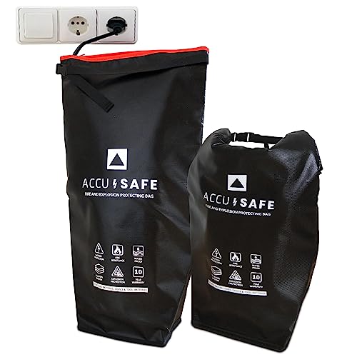 SELBST-SICHER Accu Safe XL | feuerfeste Akkutasche für Ebikes & Co Laden, Transport & Lagerung | hochwertige Brandschutztasche für Wertgegenstände | 600x330x195mm
