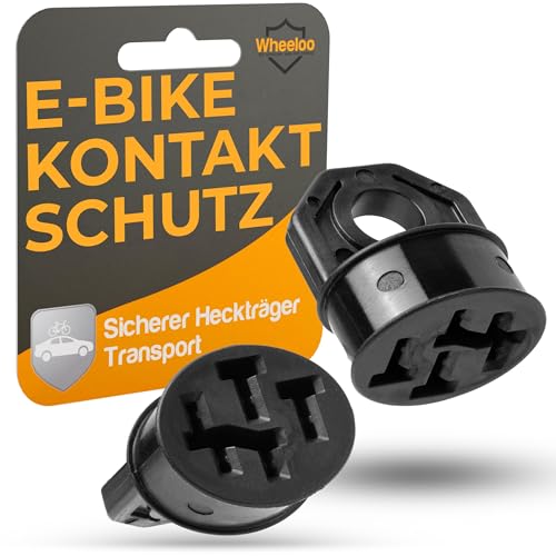 Wheeloo Kontaktschutz Abdeckung für Bosch E-Bike I 2er Set I Schwarz I eBike Akku Zubehör I Ladekabel Pin Schutz gegen Regen, Schmutz und Dreck