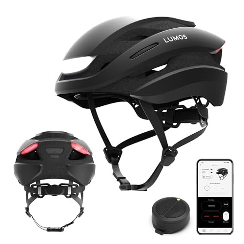 Lumos Ultra Smart-Helm | Fahrradhelm | Vorder- und Rücklicht (LED) | Blinker | Bremslichter | Bluetooth-Verbindung | Erwachsene: Herren, Damen (Charcoal Black, Größe: M-L) MIPS